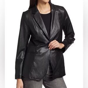 Splendid Pebbled Faux Leather Blazer